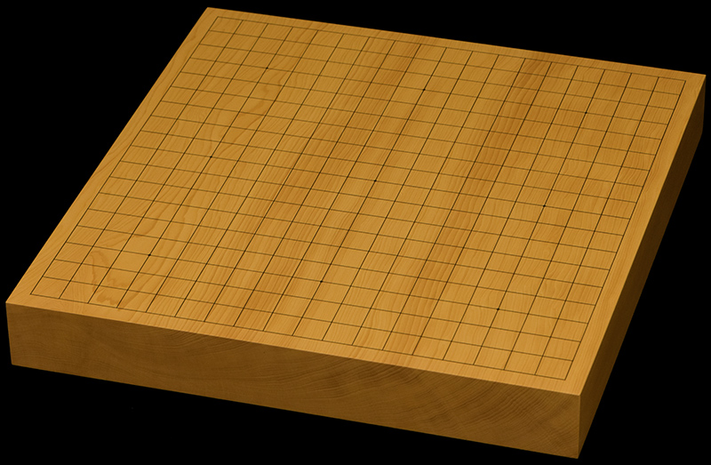 本榧卓上碁盤　1寸8分（一枚板・木裏）