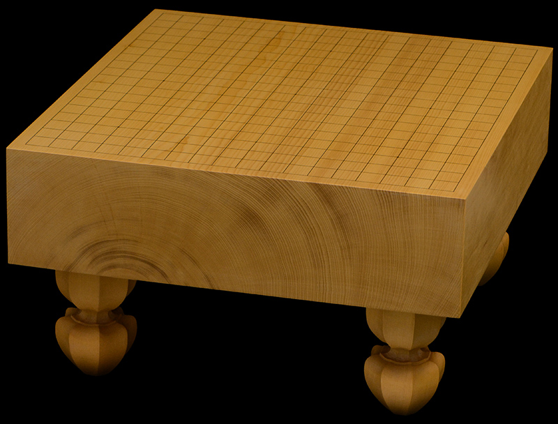 本榧足付碁盤 3寸7分(木表)