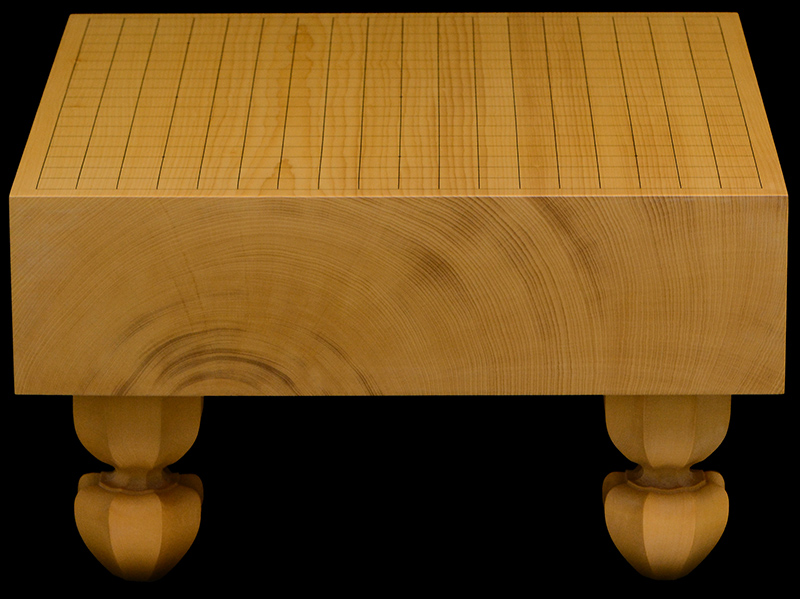 本榧足付碁盤 3寸7分（木表） ga30012 | 前川榧碁盤店