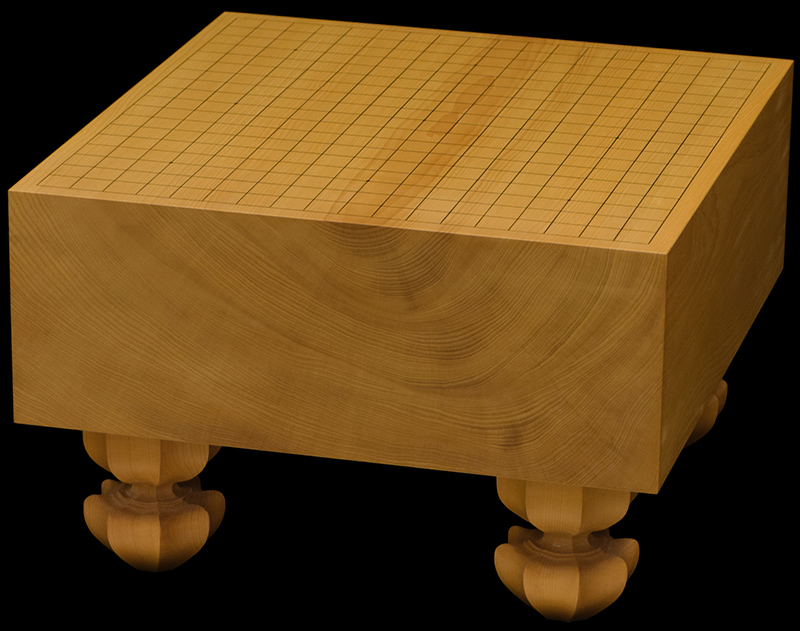 木造 碁盤 脚付 日本産本榧 5寸 木表 板目 日本製 木製 226231 - 将棋用品