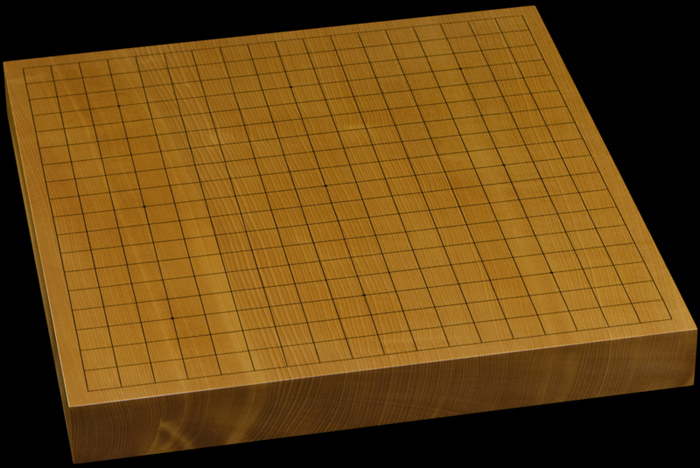 本榧　卓上碁盤　一枚板　天地柾 1寸9 高級　碁盤 KMT038】九州山地産本榧 天地柾 一枚盤 卓上碁盤 | 日向碁盤碁石