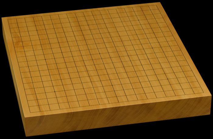 本榧卓上碁盤 1寸7分（一枚板・四方柾） gb10163 | 前川榧碁盤店