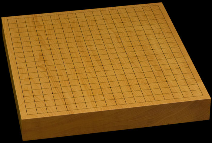 本榧卓上碁盤　1寸9分（一枚板・木裏）