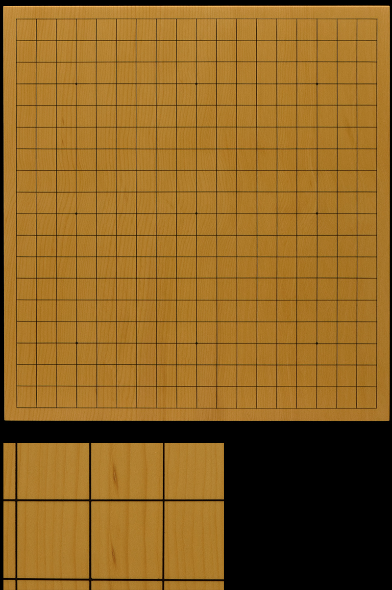 本榧卓上碁盤 1寸5分（一枚板・天柾） gb10177 | 前川榧碁盤店