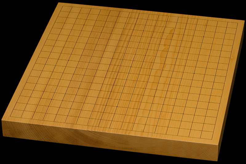 本榧卓上碁盤　1寸3分（一枚板・木裏）