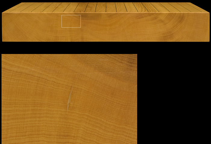 本榧卓上碁盤 2寸（一枚板・木裏） gb20282 | 前川榧碁盤店