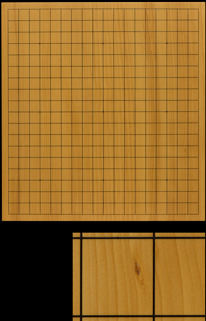 卓上将棋盤 本榧(日本産)柾目二枚接合 t6491