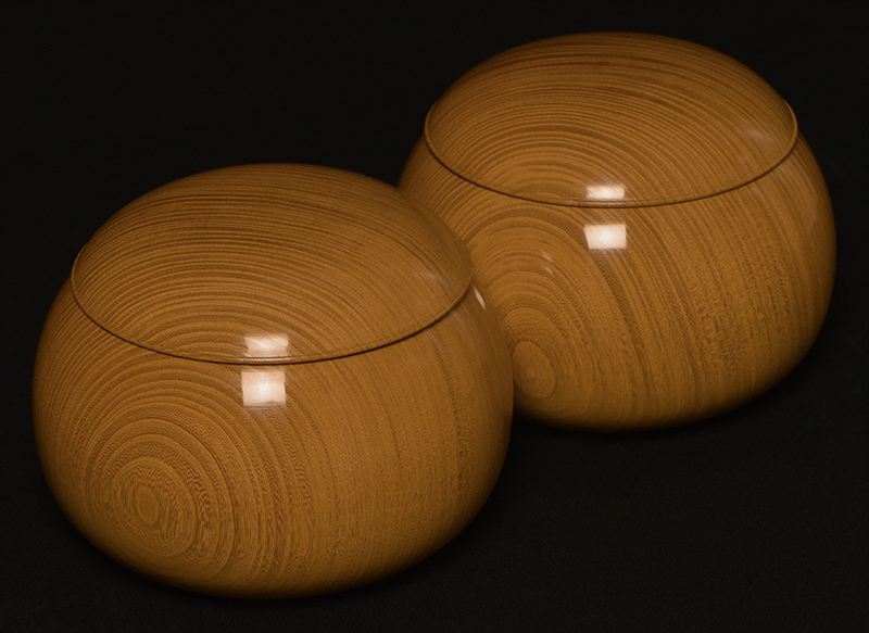 ケヤキ碁笥　極上（38号）