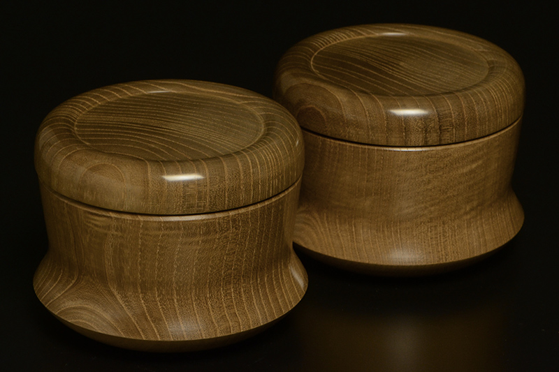 キハダ本因坊型碁笥 極上（36号） | 前川榧碁盤店