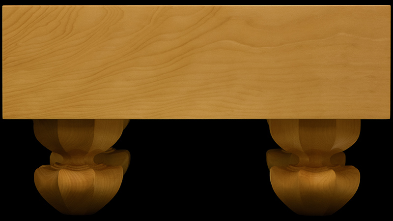 美品】 将棋盤 天然木 板目 四寸五分 脚付 盤厚14 7cm｜Yahoo