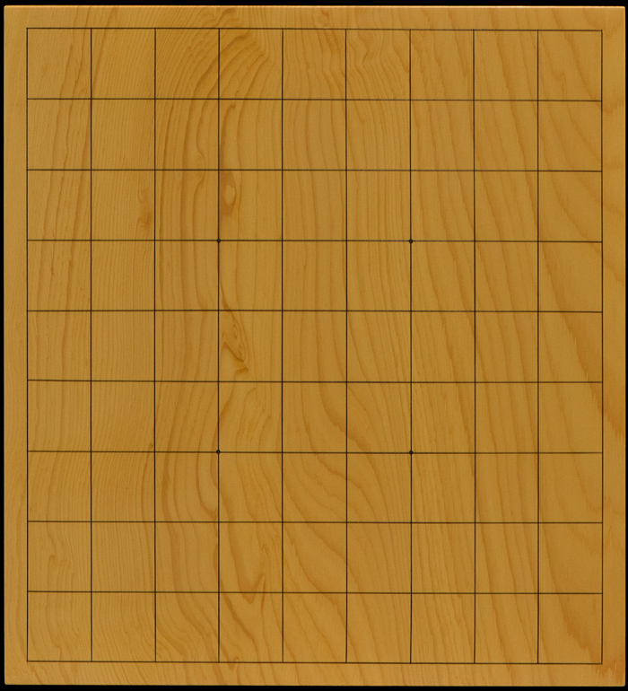 国産本榧足付将棋盤 4寸1分(木裏) sa40041
