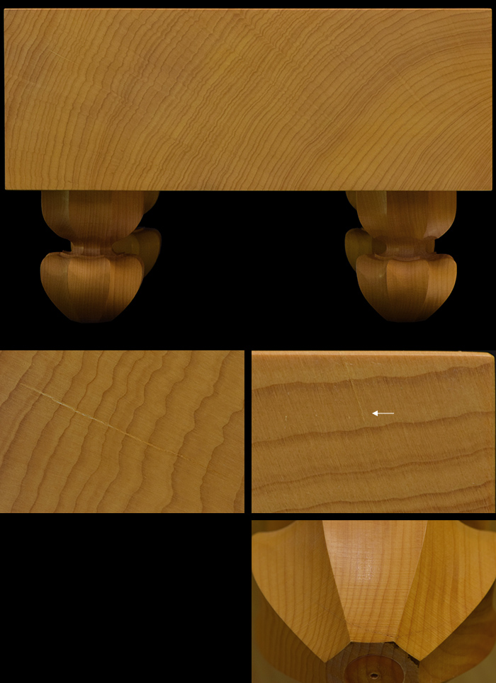 【国産　本榧　4寸碁盤　木表　脚なし】 国産 本榧 4寸碁盤 木表 脚なし②】 国産 本榧 4寸