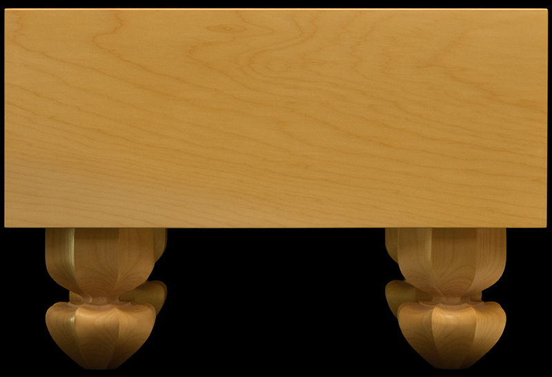 国産本榧足付将棋盤 4寸9分（天柾） sa40050 | 前川榧碁盤店