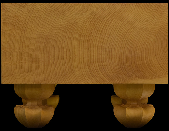 本榧足付将棋盤 5寸3分（天地柾） sa50062 | 前川榧碁盤店