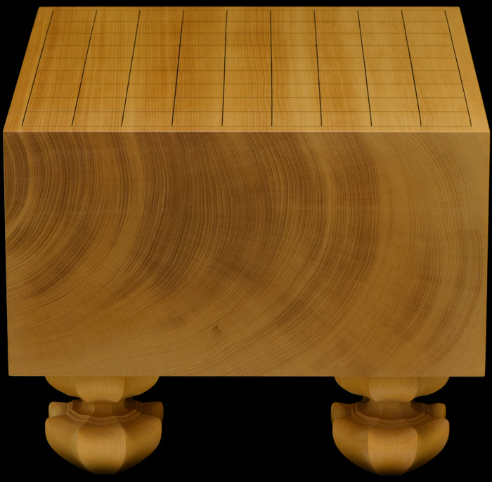 本榧足付将棋盤　6寸（天柾）　sa60032