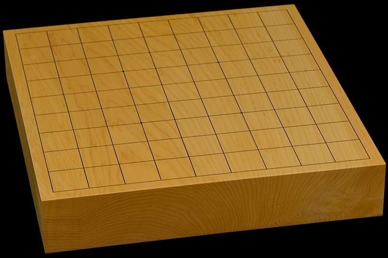国産本榧卓上将棋盤　1寸9分（一枚板・木表）