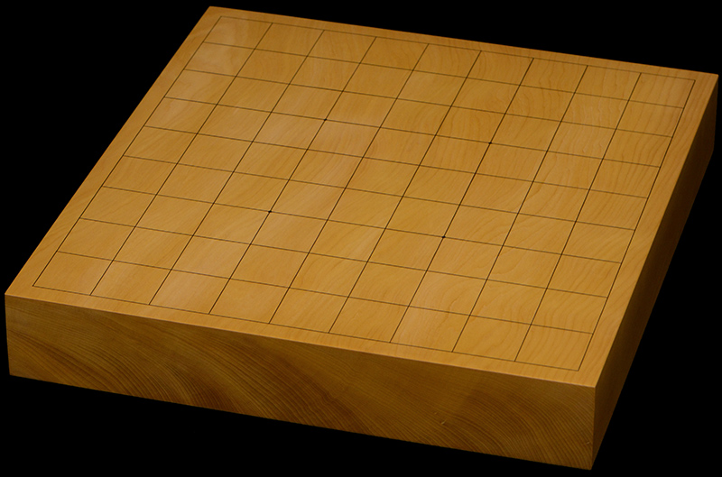 【国産　本榧　１寸卓上碁盤　板目⑧】 本榧卓上将棋盤 1寸8分（一枚板・木表） sb10436 | 前川榧碁盤店
