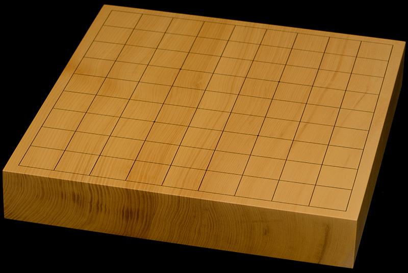 国産本榧卓上将棋盤　1寸7分（一枚板・天地柾）