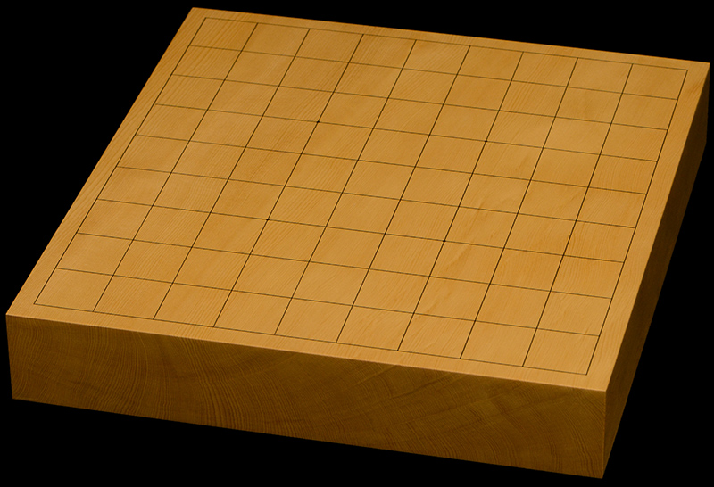 本榧卓上将棋盤　1寸9分（一枚板・天地柾）