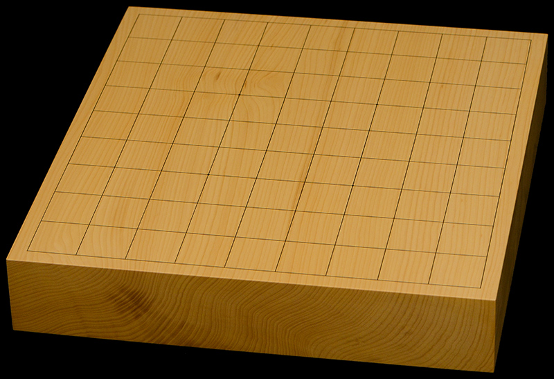 国産本榧卓上将棋盤　1寸9分（一枚板・天柾）