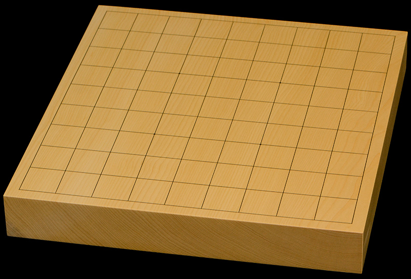 【国産　本榧　1寸卓上碁盤　板目】 本榧卓上碁盤 1寸9分（一枚板・木裏） gb10164 | 前川榧碁盤店
