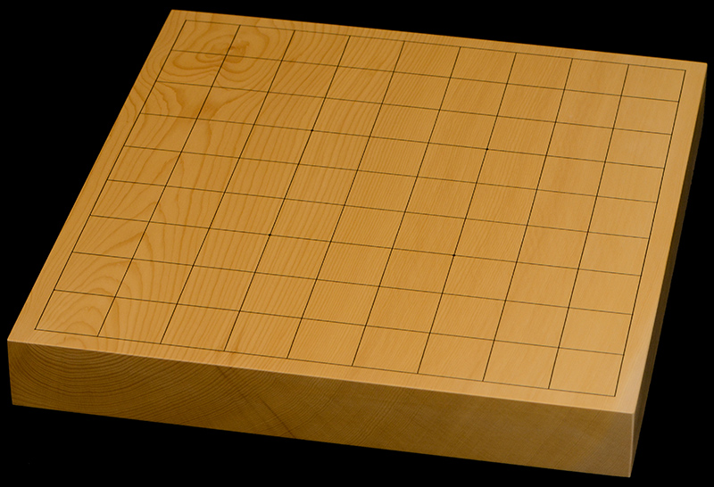 国産本榧卓上将棋盤　1寸4分（一枚板・木裏）