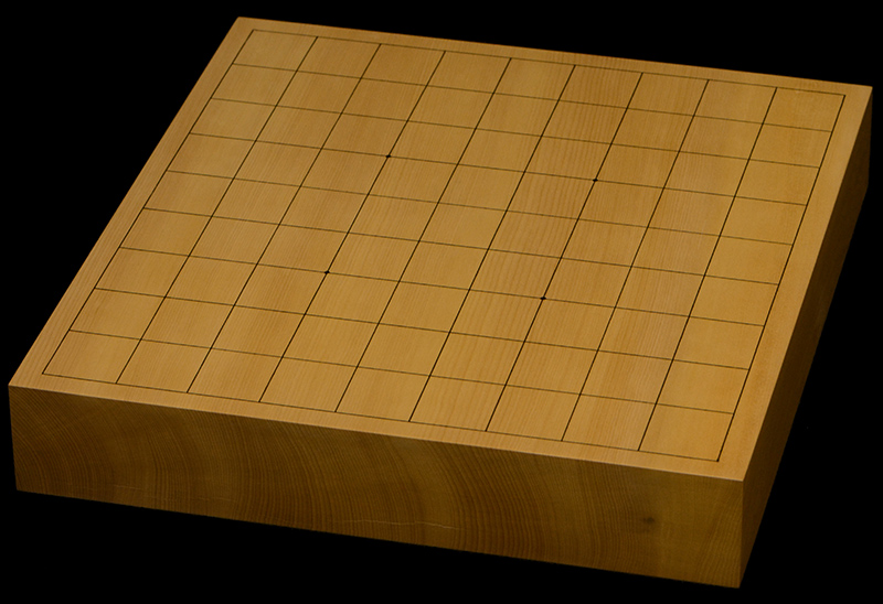 本榧卓上将棋盤　1寸8分（一枚板・天地柾）