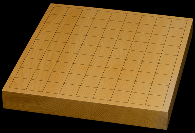 国産本榧卓上将棋盤　1寸4分（一枚板・木裏）