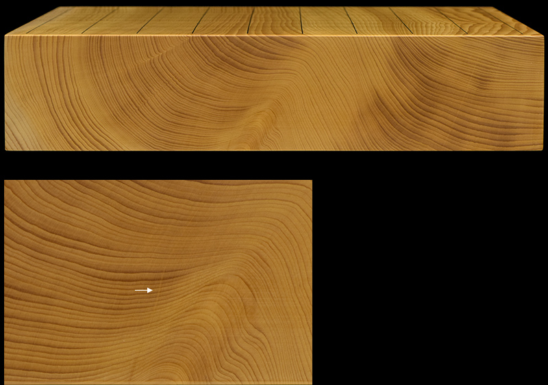 国産本榧卓上将棋盤 2寸4分（一枚板・追柾） sb20651 | 前川榧碁盤店