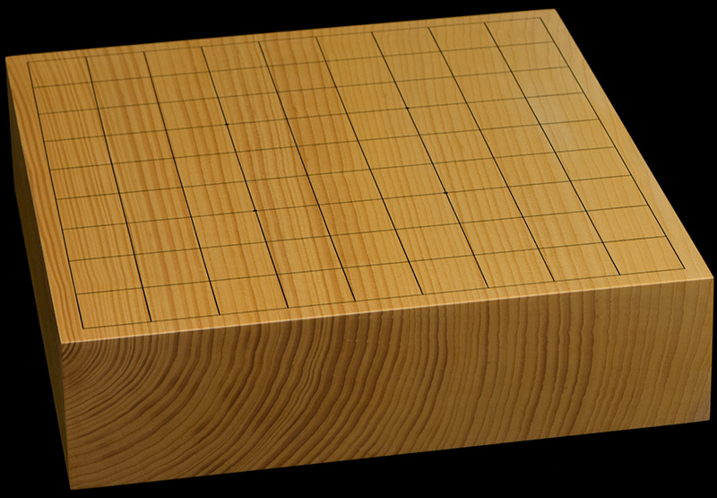 国産本榧卓上将棋盤　2寸8分（一枚板・天柾）