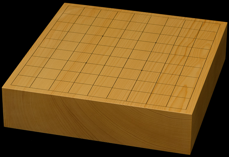 国産本榧卓上将棋盤　2寸7分（一枚板・木裏）