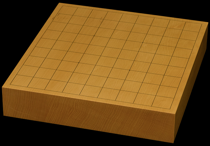 本榧卓上将棋盤　2寸2分（一枚板・天地柾）