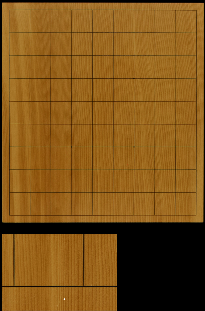 本榧卓上将棋盤 2寸5分（一枚板・天地柾） sb20672 | 前川榧碁盤店