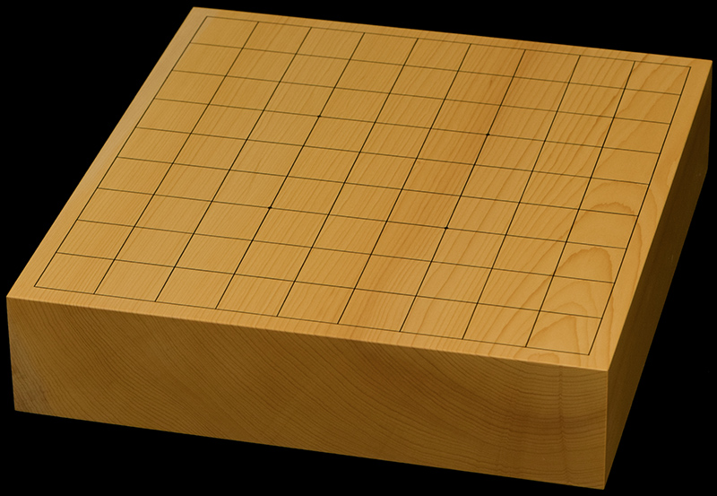 国産本榧卓上将棋盤　2寸5分（一枚板・木裏）