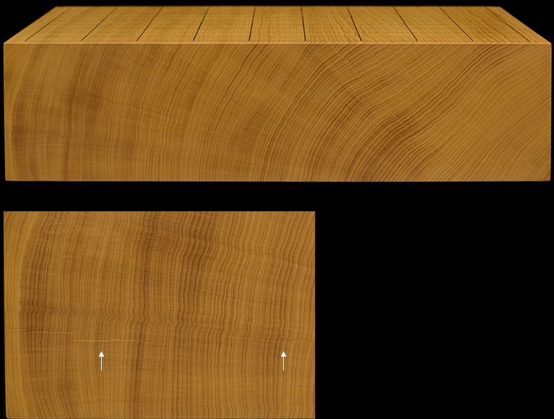 【美品】本榧卓上基盤 2寸 欠け割れ無し 本榧2寸卓上将棋盤セット（ハギ盤・上） | 前川榧碁盤店
