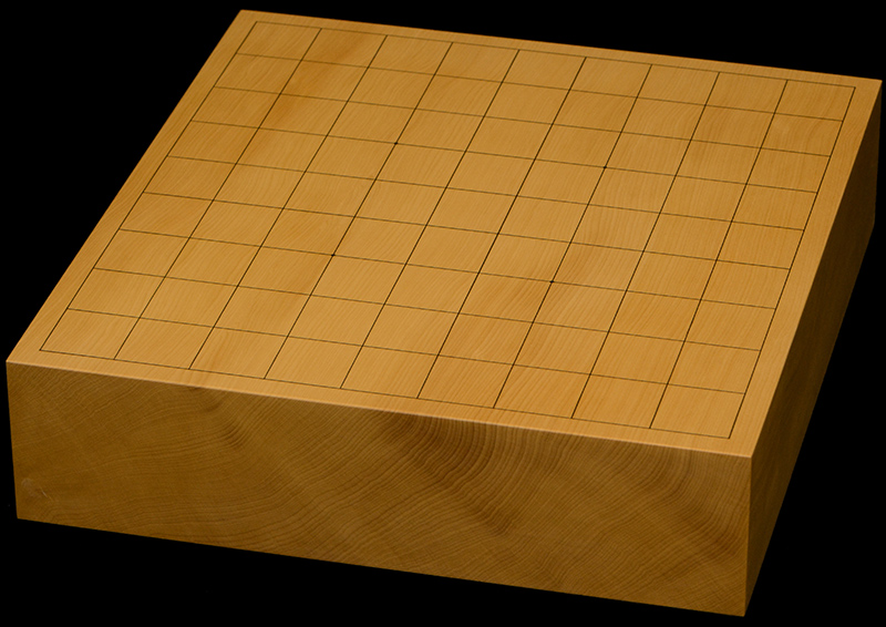 本榧卓上将棋盤　2寸7分（一枚板・天柾）