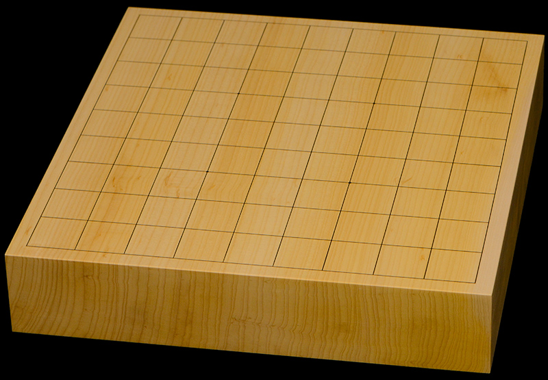 国産本榧卓上将棋盤 2寸1分（一枚板・天地柾） sb20724 | 前川榧碁盤店