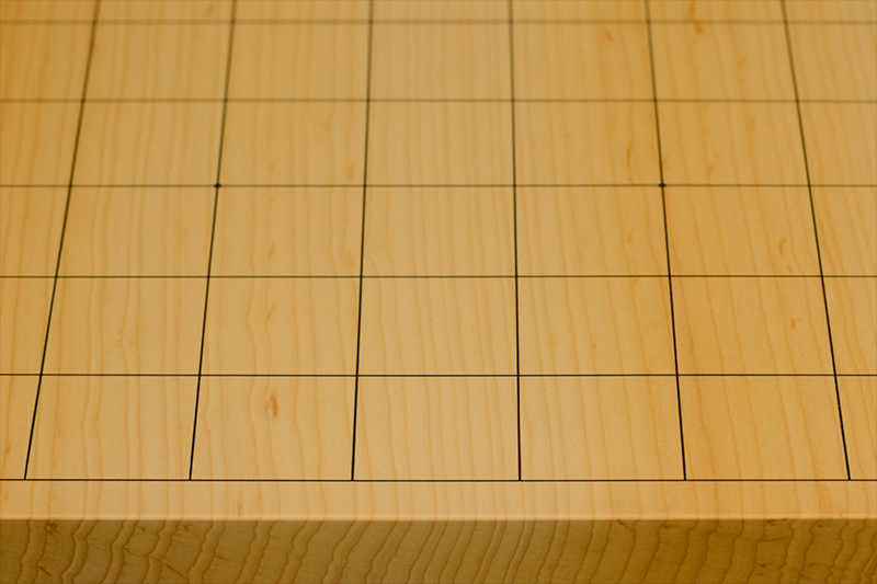 【国産　本榧　将棋盤　6寸　天柾】 国産本榧卓上将棋盤 2寸8分（一枚板・天柾） sb20736 | 前川榧碁盤店