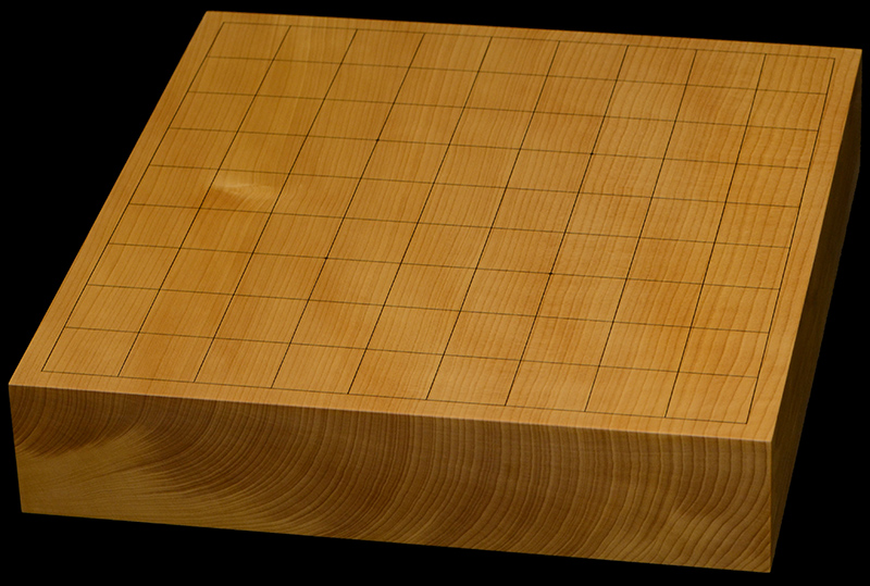 本榧卓上将棋盤　2寸2分（一枚板・天柾）