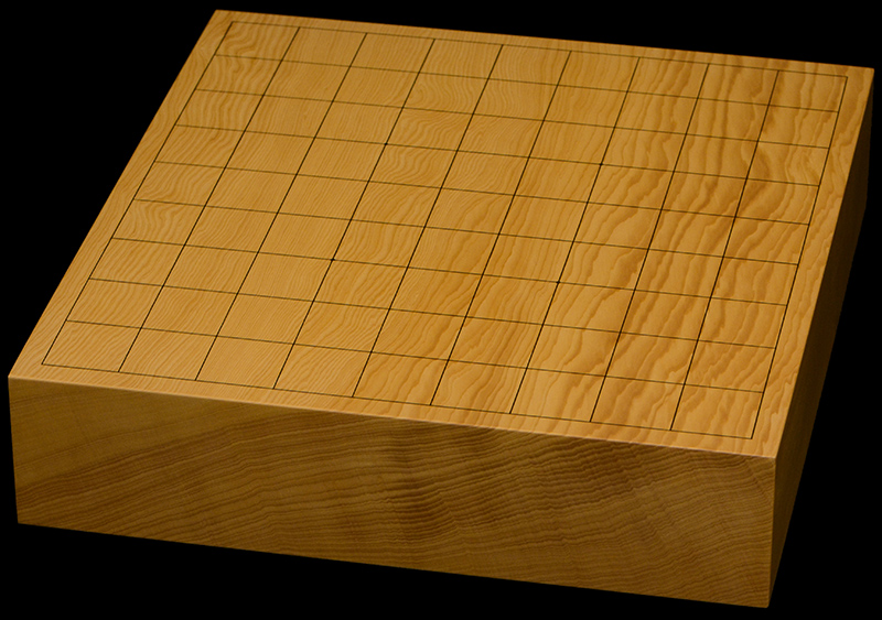 本榧卓上将棋盤　2寸5分（一枚板・木裏）