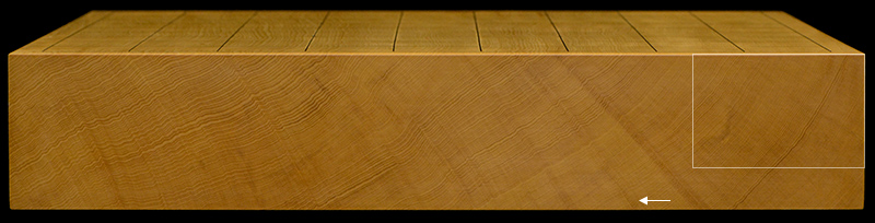 卓上碁盤　囲碁　本榧　高級天然木　二枚継 i＋【美品】 囲碁 卓上碁盤 本榧 ハギ板 天地柾 高級天然木 1.8