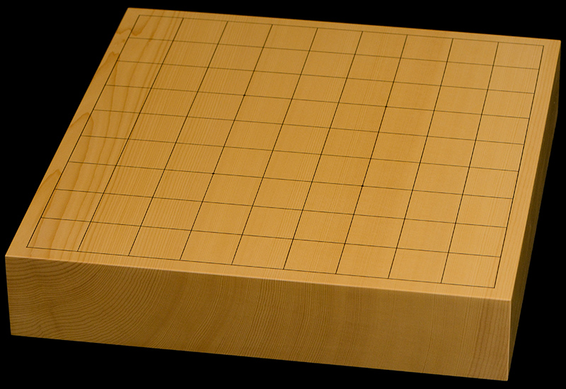国産本榧卓上将棋盤　2寸1分（一枚板・木裏）