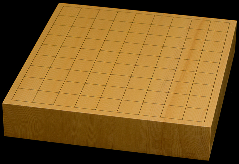 【極上品】卓上碁盤 高級天然木 ハギ板 天地柾 約1寸 2枚継 国産本榧卓上将棋盤 2寸1分（一枚板・天地柾） sb20758 | 前川榧碁盤店