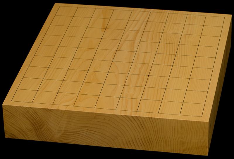 国産本榧卓上将棋盤 2寸1分(一枚板・木表)