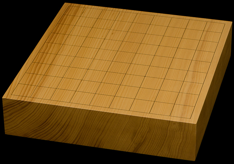 国産本榧卓上将棋盤 2寸5分（一枚板・追柾） sb20763 | 前川榧碁盤店