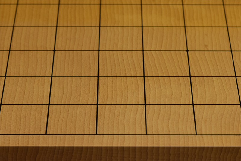 本榧卓上将棋盤 3寸1分（一枚板・天地柾） sb30037 | 前川榧碁盤店