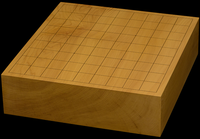 国産本榧卓上将棋盤　3寸（一枚板・木裏）