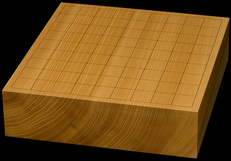 国産本榧卓上将棋盤　3寸（一枚板・天柾）