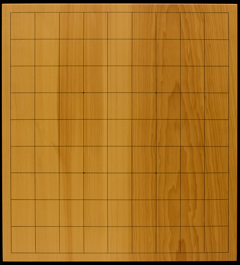 【国産　本榧　１寸卓上碁盤　板目⑦】 本榧卓上将棋盤 3寸1分（一枚板・木裏） sb30049 | 前川榧碁盤店