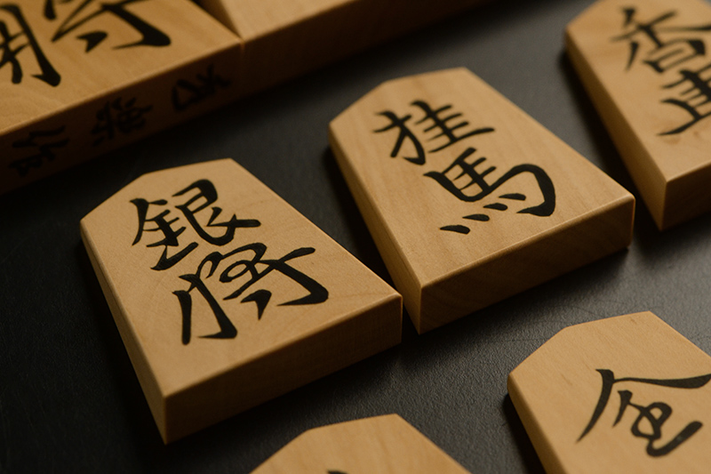 銀将と桂馬のアップ